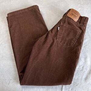 Levi's Vintage Boys Kids Brown Corduroy Pants size 10 Regular 1997 24X27 USA